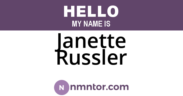 Janette Russler