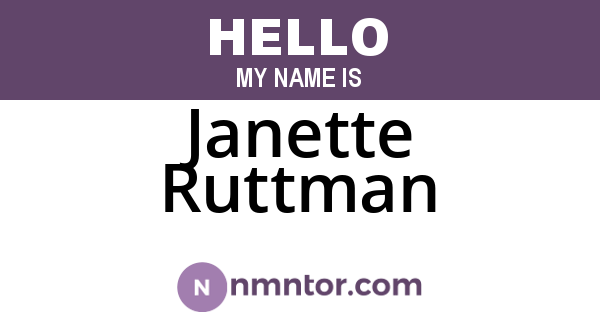 Janette Ruttman