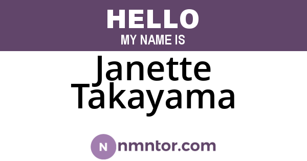 Janette Takayama
