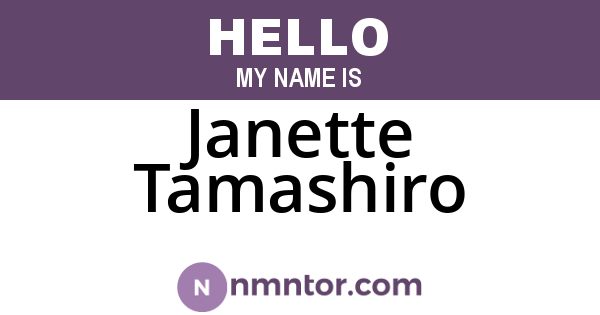 Janette Tamashiro