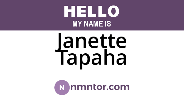 Janette Tapaha