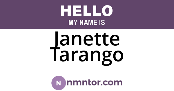 Janette Tarango