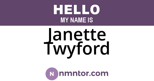 Janette Twyford