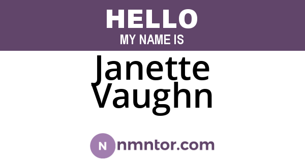 Janette Vaughn