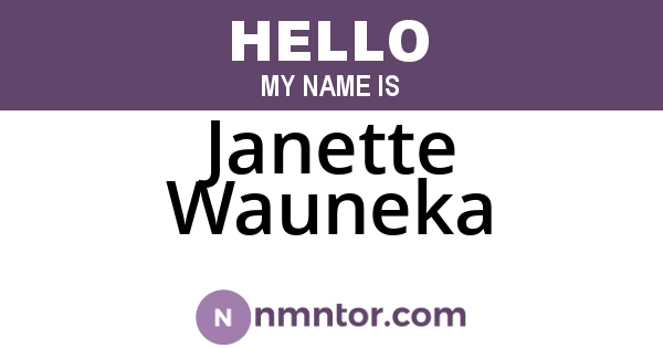 Janette Wauneka