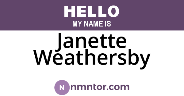 Janette Weathersby