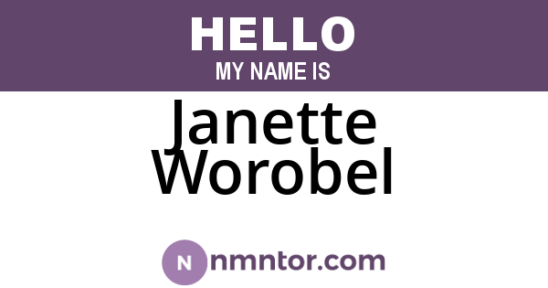 Janette Worobel