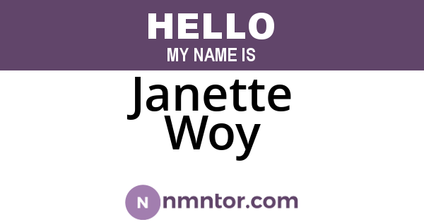 Janette Woy