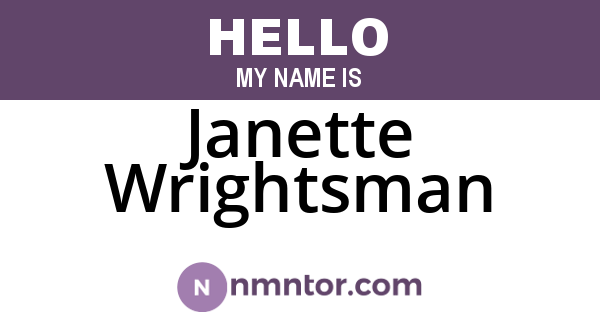 Janette Wrightsman