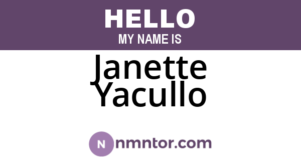 Janette Yacullo