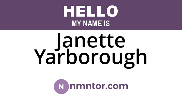 Janette Yarborough
