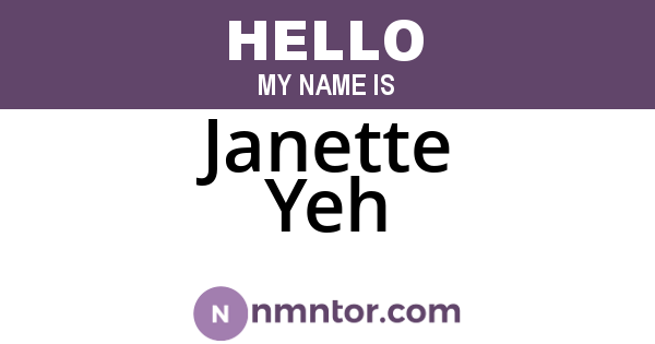 Janette Yeh
