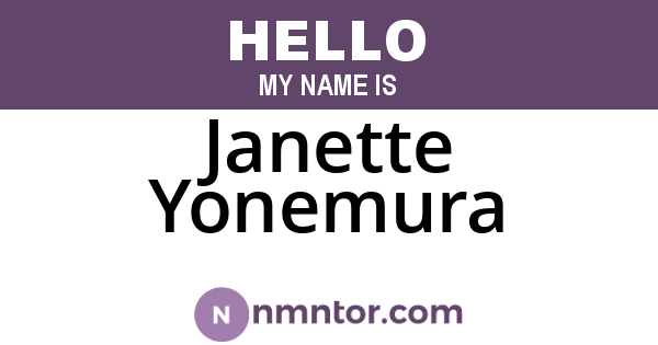 Janette Yonemura
