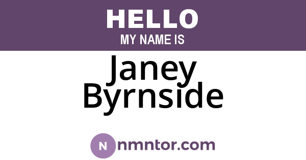 Janey Byrnside