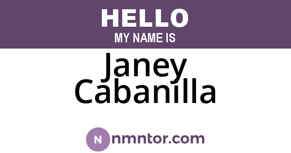 Janey Cabanilla