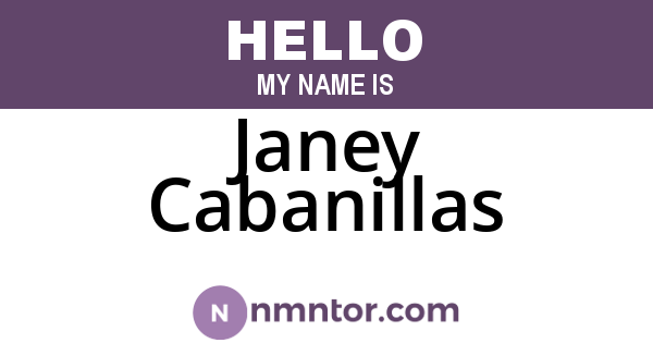 Janey Cabanillas