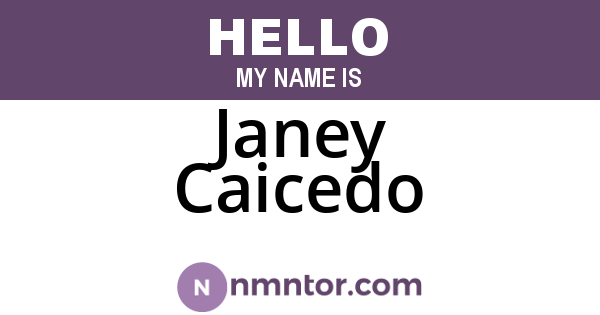 Janey Caicedo