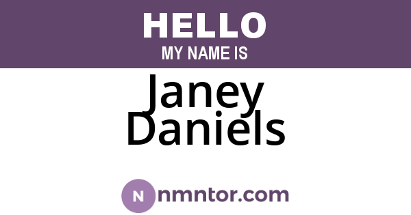 Janey Daniels