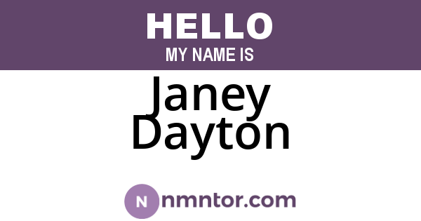 Janey Dayton