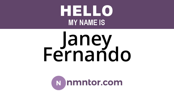 Janey Fernando