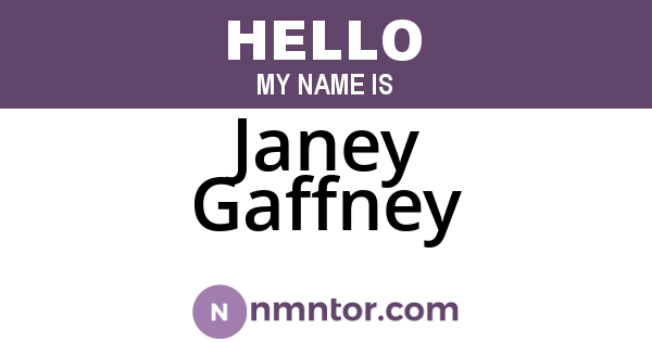 Janey Gaffney