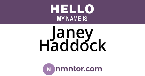Janey Haddock