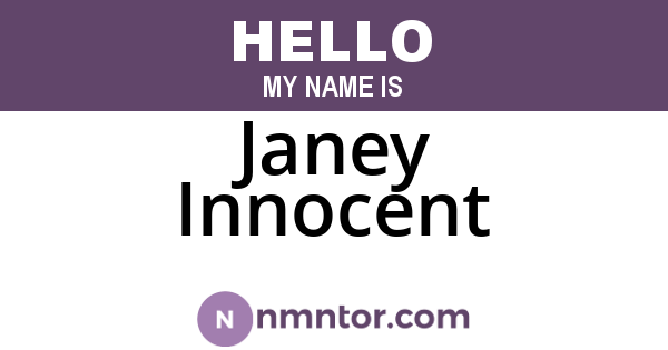 Janey Innocent