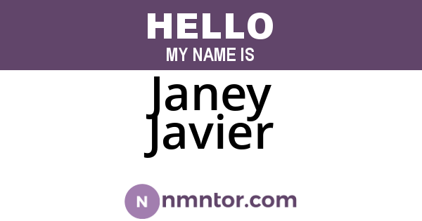 Janey Javier