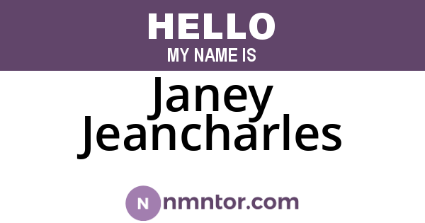 Janey Jeancharles