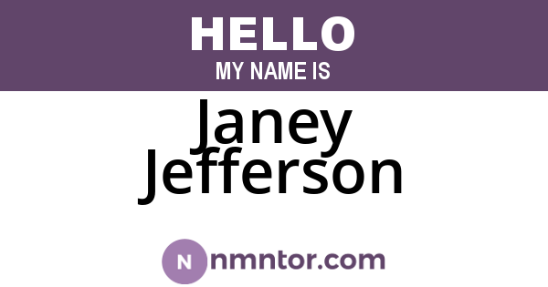 Janey Jefferson