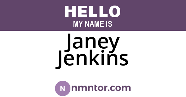 Janey Jenkins