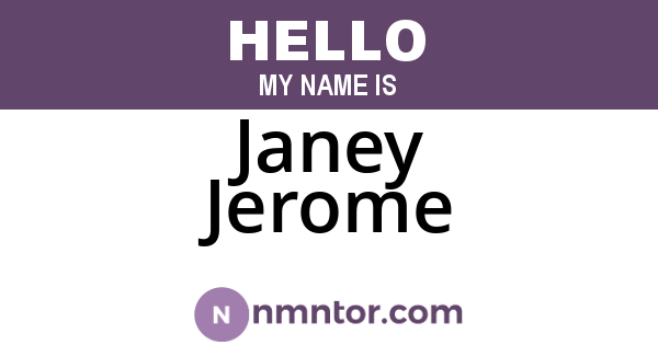 Janey Jerome