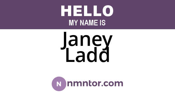 Janey Ladd