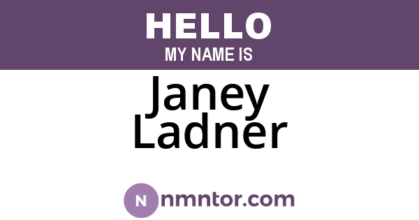 Janey Ladner