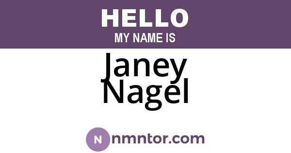 Janey Nagel
