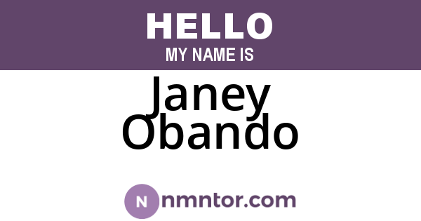 Janey Obando
