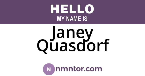 Janey Quasdorf