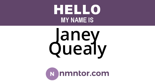 Janey Quealy