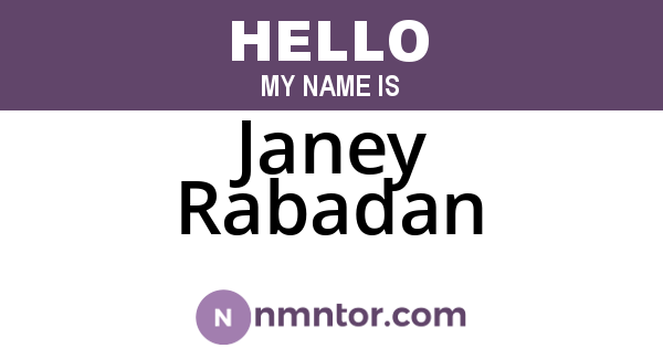 Janey Rabadan