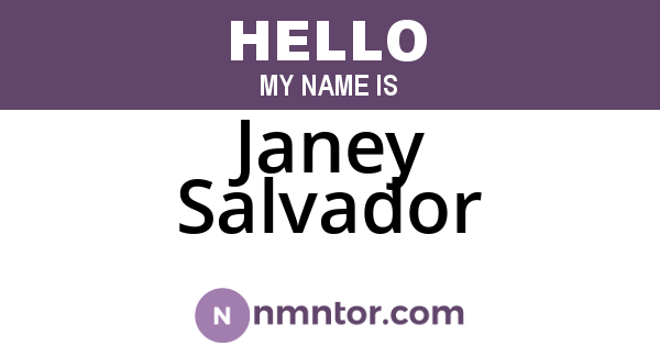 Janey Salvador