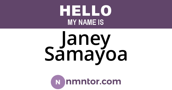 Janey Samayoa
