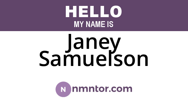 Janey Samuelson