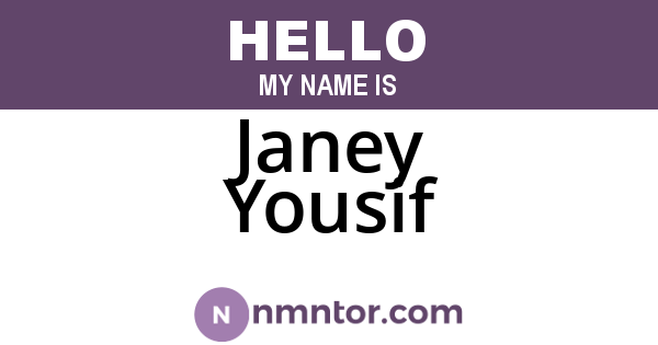 Janey Yousif