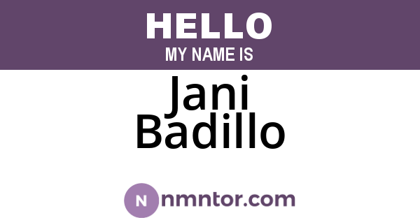 Jani Badillo