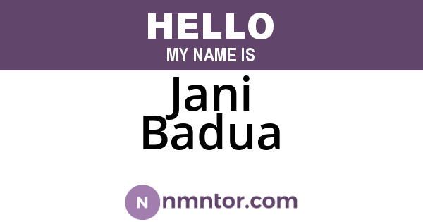 Jani Badua