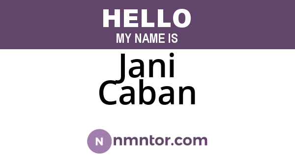 Jani Caban