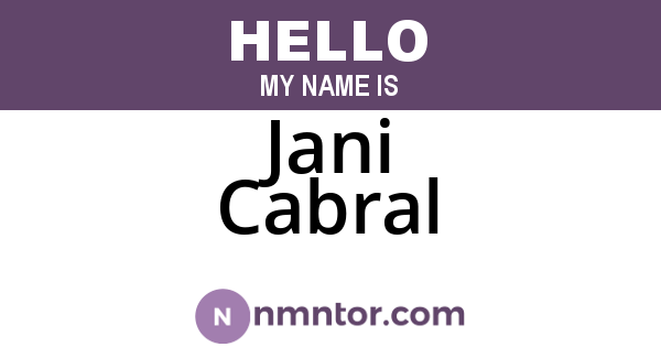 Jani Cabral