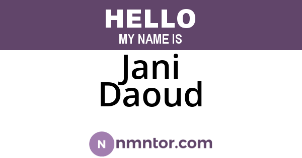 Jani Daoud