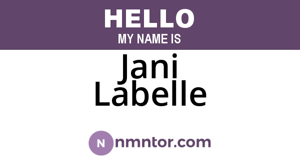 Jani Labelle