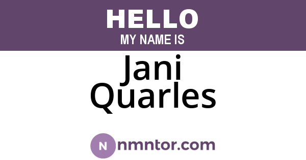 Jani Quarles